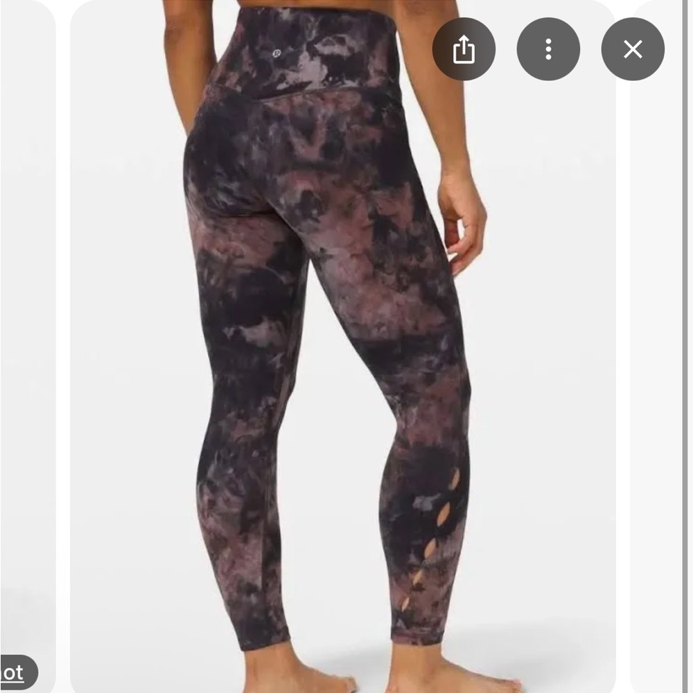 Lululemon Unlimit High Rise Tight 25 inch Keyhole Diamond Dye